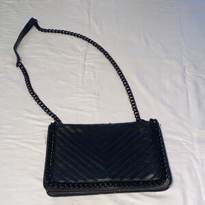 Aldo Black Chevron Crossbody Bag